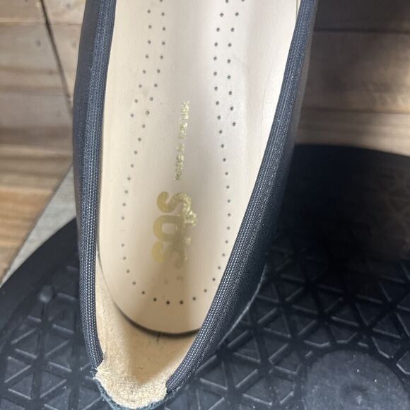 SAS Milano Womens Size 9N Black Leather Slip On Pump Block Heel Shoes - Picture 8 of 10